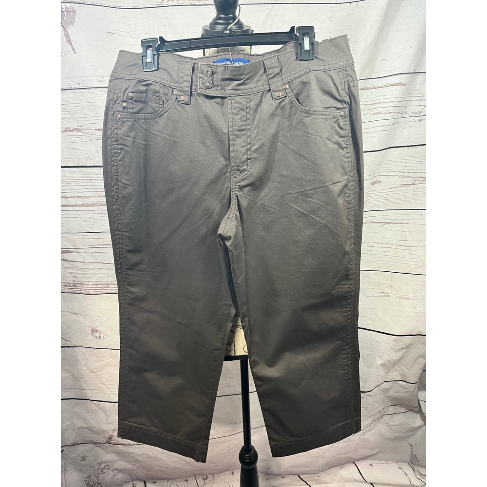 Bandolino‎ Blue Women's Brown Capri Pants Size 12 Cotton Blend Stretch